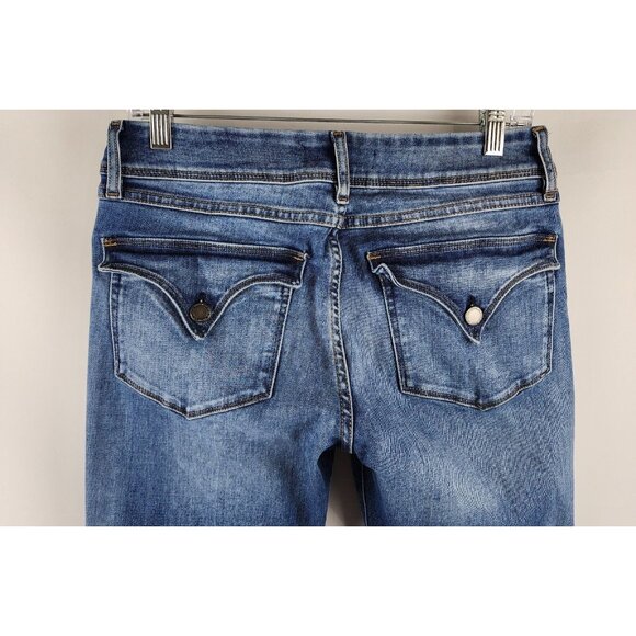 Hudson Jeans Womens 29x32 Blue Beth Baby Bootcut Denim Flap Pocket - Picture 8 of 11